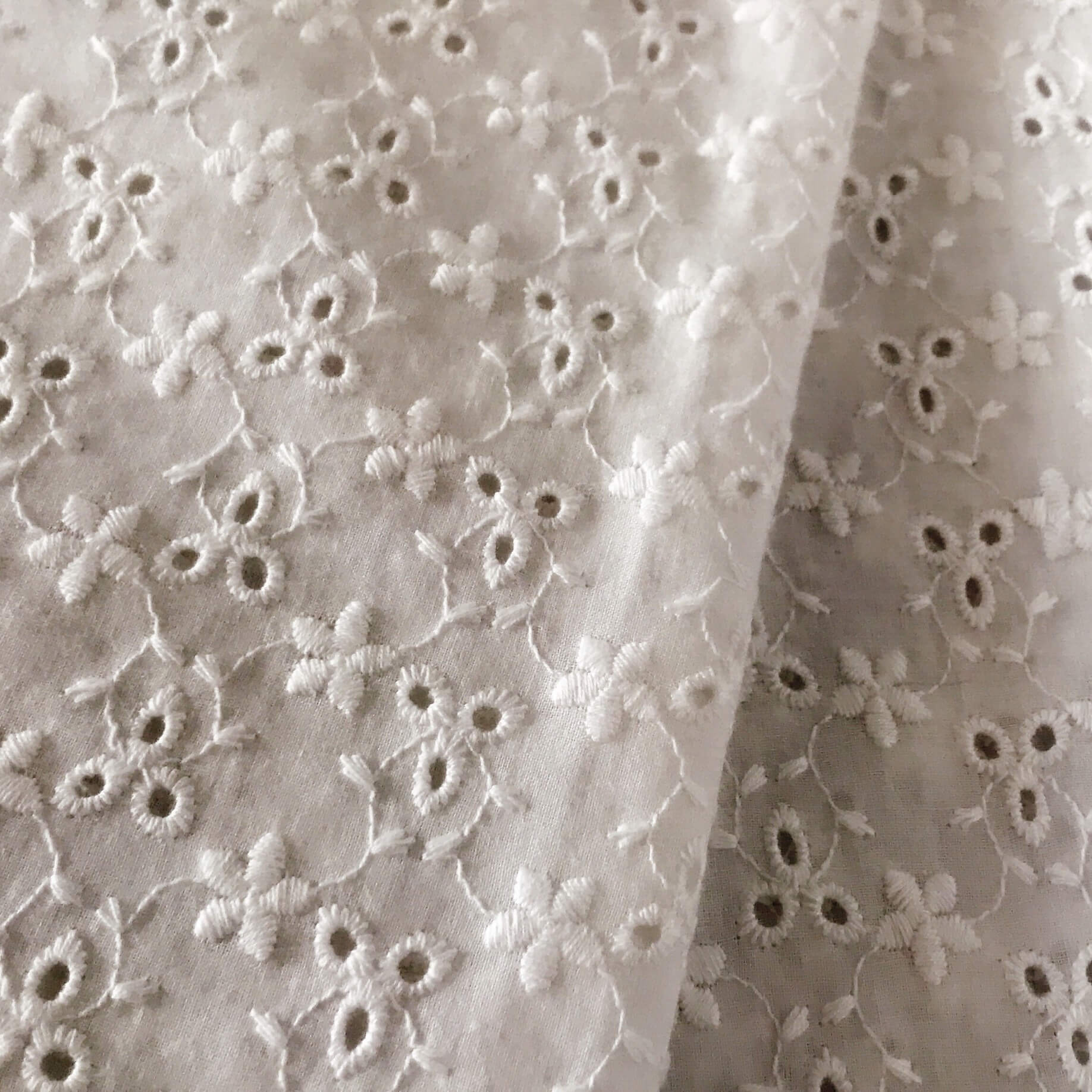 Eyelet Cutwork 100% Cotton Embroidered Fabric for Women's Wear Wholesa 4
